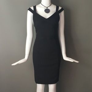Armani Exchange black bandage dress